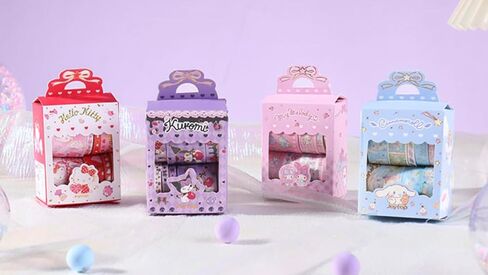 Bandal & Neoul KUROMI's Purple Assorted Craft Masking Tapes - 10 Types - Officially Licensed in Saudi Arabia