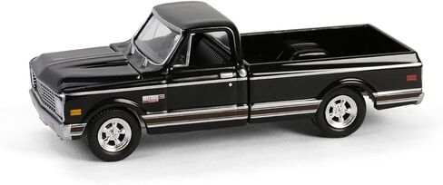 1972 C10 شاحنة بيك اب قصيرة السرير بلاك هوبي سلسلة حصرية 1/64 دييكاست نموذج سيارة من جرين لايت GL30546 in Kuwait