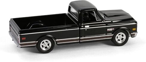 1972 C10 شاحنة بيك اب قصيرة السرير بلاك هوبي سلسلة حصرية 1/64 دييكاست نموذج سيارة من جرين لايت GL30546 in Kuwait