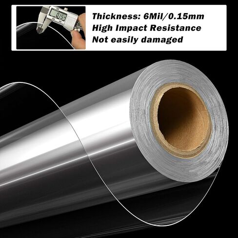 MYOYAY Acetate Sheets 3ft x 82ft 6 Mil Clear Acetate Roll for Crafts Blank Stencil Sheets Transparency Mylar Roll Material in Saudi Arabia