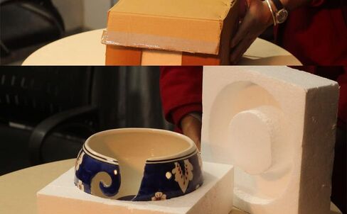 7" Ceramic Yarn Bowl for Knitting and Crocheting Bowl with Smooth Spiral Outlet for Tangle-Free Knitting by ABHANDICRAFTS (AB-BOWL-007) in Kuwait