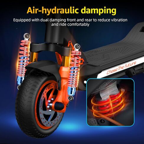 Electric Scooter Adult, 1600W*2 Dual Motor RZ1000, Up to 40-50 Miles Long Range/MAX Speed 31 Mph, 10.5'' Off Road Tires with 1152Wh Battery & Dual Suspension Commuting Fast Electric Scooter in Saudi Arabia