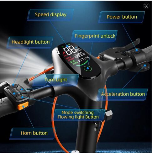 Electric Scooter Adult, 1600W*2 Dual Motor RZ1000, Up to 40-50 Miles Long Range/MAX Speed 31 Mph, 10.5'' Off Road Tires with 1152Wh Battery & Dual Suspension Commuting Fast Electric Scooter in Saudi Arabia