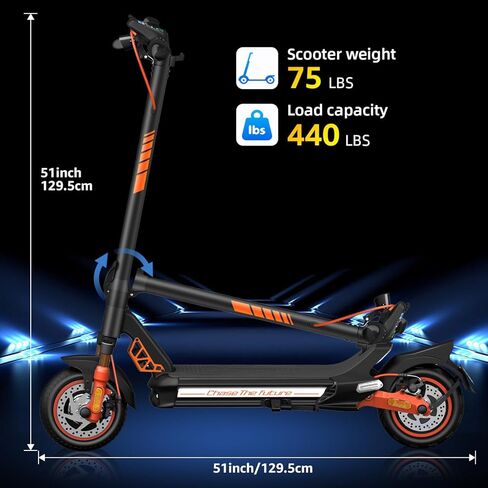 Electric Scooter Adult, 1600W*2 Dual Motor RZ1000, Up to 40-50 Miles Long Range/MAX Speed 31 Mph, 10.5'' Off Road Tires with 1152Wh Battery & Dual Suspension Commuting Fast Electric Scooter in Saudi Arabia
