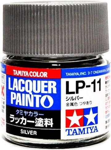 Tamiya 82111 LP11 Lacquer Paints Silver Color Bottle - 10 ml / 0.34 Fl.Oz in Saudi Arabia