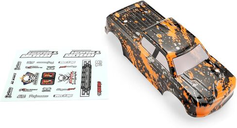 هيكل سيارة HAIBOXING 18859E RC (برتقالي)، هيكل شاحنة بديل بمقياس 1/18 مع ورقة لاصقة، متوافق مع شاحنات RC إصدار 2025 18859E (P1865) in Saudi Arabia
