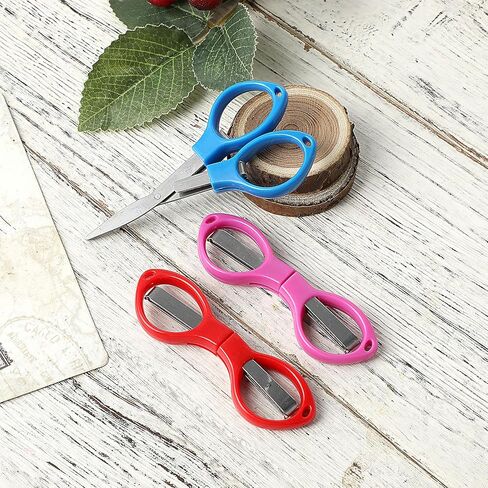 Folding Scissors, 3Pack Small Scissors Portable Mini Travel Trip Scissors Crafting Scissors Stainless Steel Retractable Mini Scissors for Home Office DIY Projects in Saudi Arabia