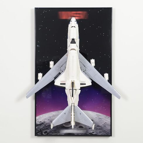 لوحة حائط عرض WETCEAOM متوافقة مع Lego Icons Shuttle Carrier Aircraft 10360، لوحة فنية جدارية متوافقة مع محبي إطار عرض Lego Car Wall Mount F1، الحجم: 19.68 × 31.49 بوصة (النموذج غير متضمن!) in Kuwait