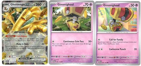 Gholdengo 139/182 - Paradox Rift - Double Rare - مجموعة بطاقات بوكيمون - Gimmighoul in Kuwait