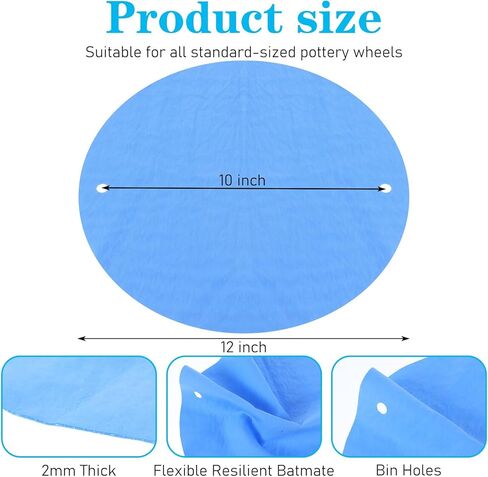 Molain 2 Pcs 12 Inch BatMate for Pottery Ceramics, Round Clay Throwing Cloth Pottery Wheel Bat System Accessories in Saudi Arabia