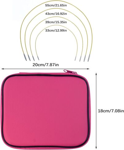 13 Pairs Interchangeable Circular Knitting Needles Set, Circular Knitting Needles Set with Ergonomic Handles, 2.75mm-10mm Knitting Needle with Case for Brginner & Experienced Knitting Lovers in Saudi Arabia