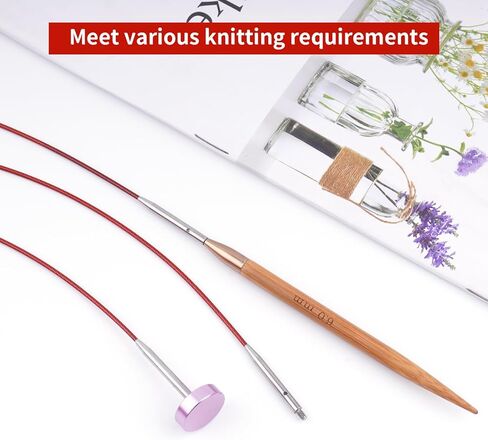 Circular Knitting Needles Cable - Smooth Firm and Durable Metal Knitting Needle Cable - 12inch/30cm in Saudi Arabia