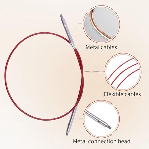 Circular Knitting Needles Cable - Smooth Firm and Durable Metal Knitting Needle Cable - 12inch/30cm in Saudi Arabia