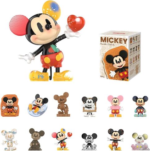 POP MART Disney Mickey Boundless Creativity Series Blind Box Figures, Collectible Toys Home Decorations, Holiday Birthday Gifts for Girls and Boys, Single Box in Saudi Arabia