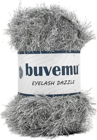 خيوط فرو Eyelash Dazzle Fun مع بريق معدني 100 جرام (3.53 أونصة) 120 ياردة (110 متر) (ذهبي) in Kuwait