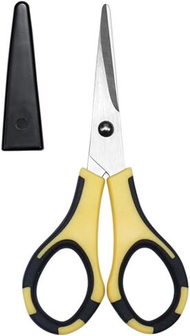 5" Multipurpose Scissors with Sheath, Stainless Steel Scissors Comfort Grip, Perfect for Sewing, DIY Crafts, Office, School, All-purpose Scissor Red in Saudi Arabia