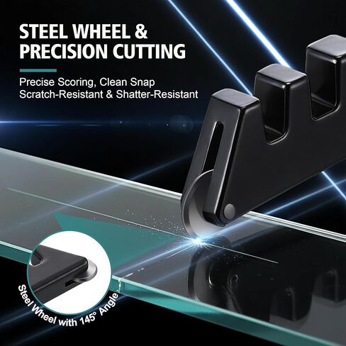 Feekoon Glass Cutter 2mm-20mm, Upgrade Glass Cutter Tool, Professional Pencil Style Oil Feed Carbide Tip for Cutting Tiles Mirror Mosaic in Saudi Arabia