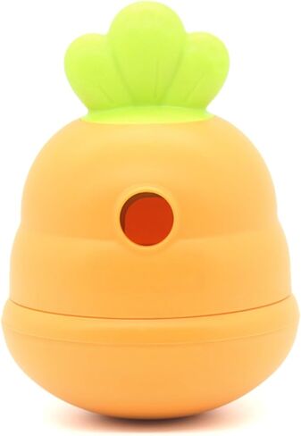 لعبة توزيع الحلوى التفاعلية للكلاب، لعبة مضغ من المطاط الطبيعي للكلاب، تصميم لعبة بولي بولي على شكل جزرة، كرة ألغاز طعام قابلة للملء للكلاب الصغيرة والمتوسطة الحجم in Kuwait