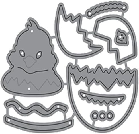 Easter Chick Eggshell Metal Die Cuts, Easter Eggshell Cutting Dies Stencils Card Paper Craft DIY Template Cutting Dies Album Embossing Paper Dies for Card Making Scrapbooking in Saudi Arabia