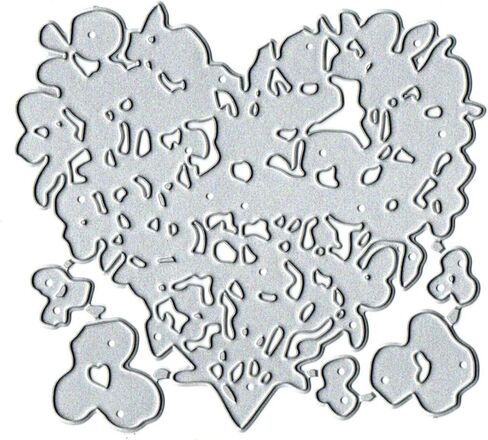 Valentine's Day Love Floral Heart Flowers Metal Die Cuts,Valentine's Heart Cutting Dies Cut Stencils for DIY Scrapbooking Album Decorative Embossing Paper Dies Card Making in Saudi Arabia