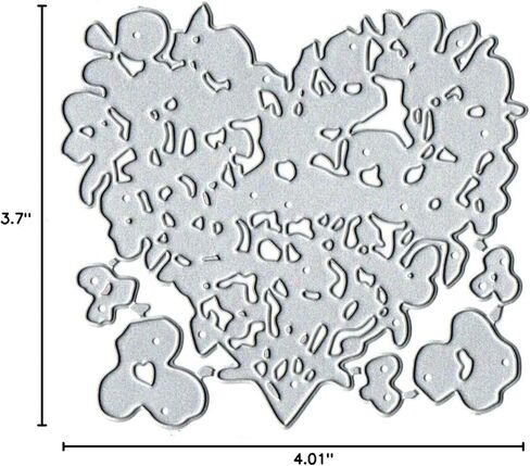 Valentine's Day Love Floral Heart Flowers Metal Die Cuts,Valentine's Heart Cutting Dies Cut Stencils for DIY Scrapbooking Album Decorative Embossing Paper Dies Card Making in Saudi Arabia