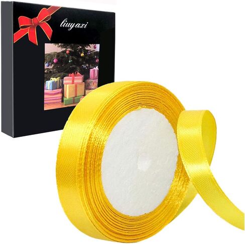 LIUYAXI Red Satin Ribbon,1 1/2" x 50 Yards,Fabric Ribbon use for Bows Bouquet,Gift Wrapping,Floral Arrangement in Kuwait