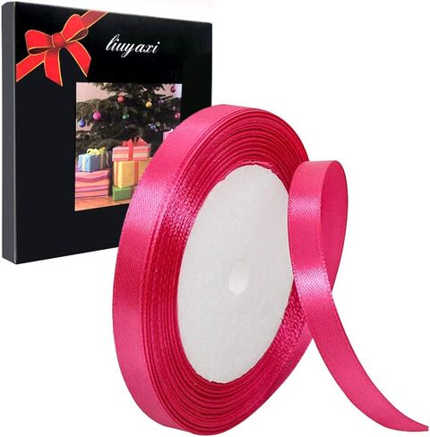 LIUYAXI Red Satin Ribbon,1 1/2" x 50 Yards,Fabric Ribbon use for Bows Bouquet,Gift Wrapping,Floral Arrangement in Kuwait