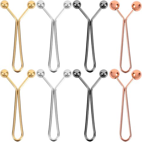 OIIKI 8pcs Pants Waist Tightener Clip Pins, Invisible Detachable Waist Cincher Clip, No Sew Reusable Adjustable Buttons Brooch Pins for Clothes Jeans Pants Skirts Scarf Shawl- 4 Colors in Saudi Arabia
