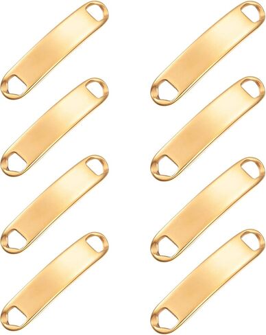 UNICRAFTALE 38.5mm Curved Rectangle Links 40pcs Stainless Steel Bar Links Stamping Blank Tags Jewelry Connectors for Bracelet Necklace Jewelry Making Hole 4x5mm in Kuwait