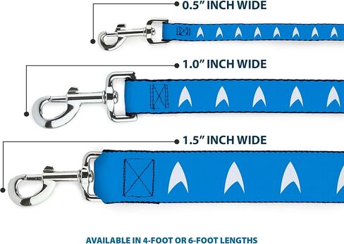 CBS Studios Inc. Pet Leash, Dog Leash, Star Trek Starfleet Insignia Blue White, 6 Feet Long 1.0 Inch Wide in Saudi Arabia