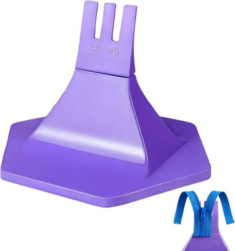3-Prong Zipper Jig Tool Gypsy Purple Ergonomic Zipper Fastener - Portable Durable Sewing Accessory for Smooth Installation & Repair of Size 3/5 Zippers on Clothing Bags in Kuwait