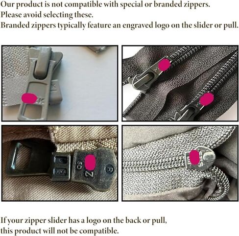 #5 Zipper Repair Kit - 12 PCS Locking & Non-Locking Sliders with Top & Bottom Stops, Replacement for Coats, Jackets, Bags, Metal & Plastic Zippers in Saudi Arabia
