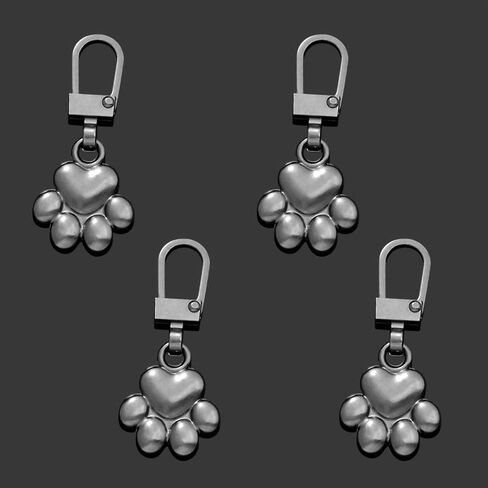 Cat Paw Metal Zipper Pulls 5-Pack – Detachable Alloy Zipper Puller for Bags, Clothes & DIY Repair (One of Each of The Five Colors) in Saudi Arabia