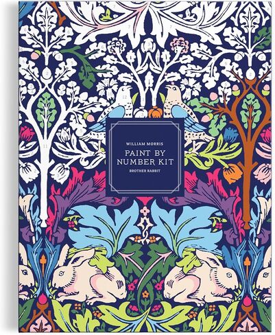 Galison William Morris Brother Rabbit – DIY 9 x 12 Paint by Number Kit with Stunning Art for Beginners and Experts Includes Paint and Brushes in Saudi Arabia