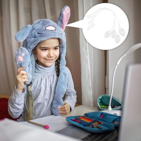 Milisten 8pcs Bunny Ear Moving 19'' Transparent Air Pump Hat Supplies for Plush Toys, Cosplay Costumes, Moving Ears with Squeeze Activation in Saudi Arabia