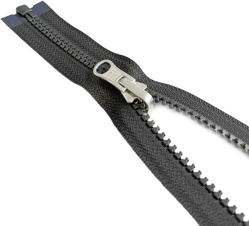 2pcs YKK #5 Molded Plastic Reversible Slider Inside/Outside Medium Weight Sport Jacket Zipper Separating Aluminum Pull Color Very Dark Grey #Y0004W - Choose Length (Very Dark Grey #Y0004W, 29" Inches) in Saudi Arabia