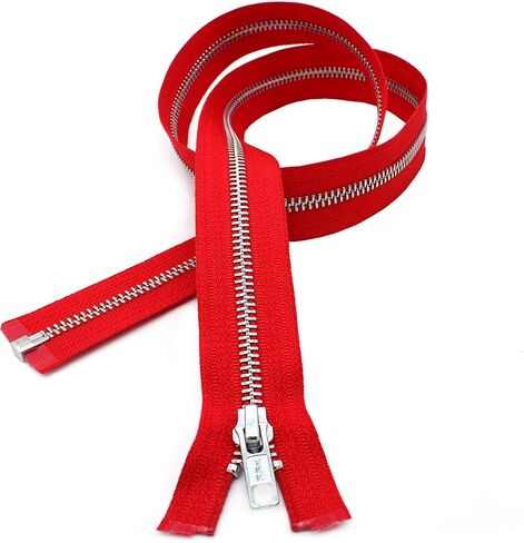 YKK® 25" Jacket Zipper, YKK #5 Aluminum Metal ~ Medium Weight ~ Separating ~ 519 Red (1 Zipper/Pack) in Saudi Arabia