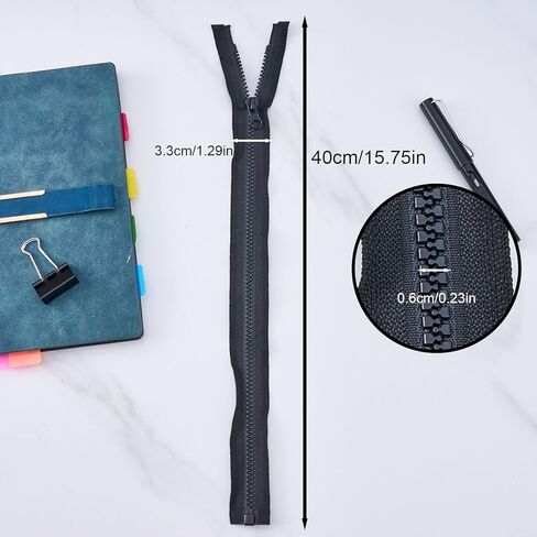 12 inch Zippers for Sewing Coats Jacket,1pc Plastic Black Zipper in Saudi Arabia
