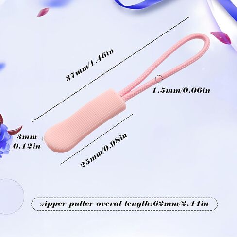 NovaPuff 25 حزمة استبدال سحاب وردي، تمديد سحب سحاب بديل عالمي، سحابات موسعة تسحب خفيفة الوزن، سحابات متينة تسحب لحقائب الظهر/المعاطف/الأمتعة in Kuwait
