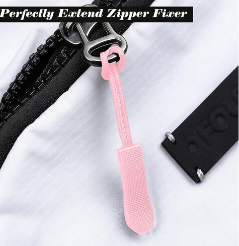 NovaPuff 25 حزمة استبدال سحاب وردي، تمديد سحب سحاب بديل عالمي، سحابات موسعة تسحب خفيفة الوزن، سحابات متينة تسحب لحقائب الظهر/المعاطف/الأمتعة in Kuwait