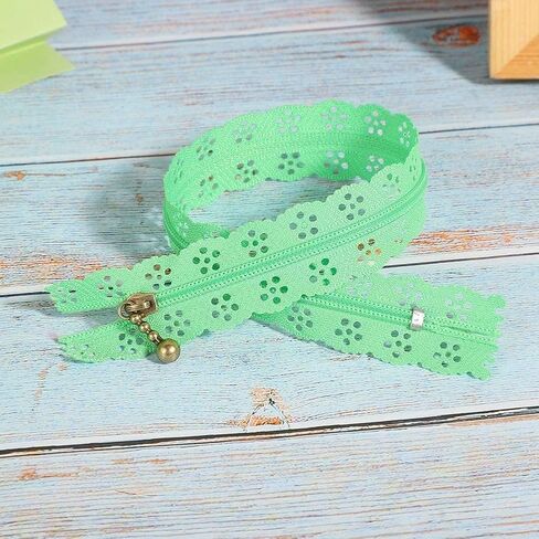 10PCS 30cm Zippers for Sewing, Crochet Zipper with Holes Decorative Zippers Nylon Coil Zipper Repair Kit for Sewing Dress Tailor Craft Bed Bag in Saudi Arabia