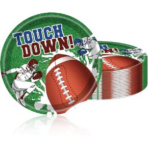 20Pcs 9Inch Football Paper Plates,Football Party Supplies Tableware Plate Set Sport Themed Large Paper Plates,for Sports Gameday,Kids Birthday,Sports Events,Tailgate Party Decorations in Saudi Arabia