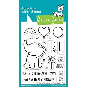مجموعة طوابع شفافة لـ Lawn Fawn LF3067 Elephant Parade Add-On 3X4 in Kuwait