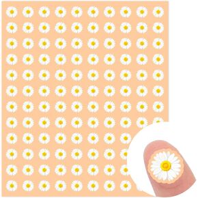 ملصقات JarThenaAMCS 2400 قطعة من ملصقات Daisy الصغيرة ذات زهرة الربيع البيضاء ذاتية اللصق للأظرف ومكافأة سجل القصاصات وأعياد الميلاد وحفلات الزفاف وديكور هيبي رائع، 0.5 بوصة in Kuwait