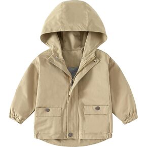 Volunboy Toddler Boys Windbreaker Casual Outerwear Kids Lightweight Zip Hooded Jacket Baby Cute Dust Coat in Saudi Arabia