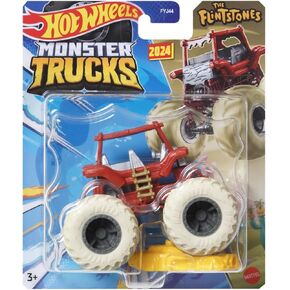 Hot Wheels Monster Trucks The Flintstones Flintmobile مع سيارة Connect and Crash Car، 2024 in Kuwait