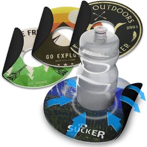 Lil Sucker Slogan Suction Ring Cup Holders, 4 Pack, Drink Secure Coasters, Non-Tipping, Anti-Spill Beverage Companions, Ideal for SUP's Boats Trucks RVs ATV's Vans Outdoor & Home in Saudi Arabia