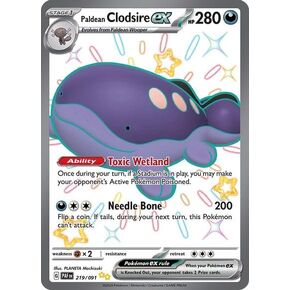 بوكيمون - Paldean Clodsire ex 219/091 - Paldean Fates - Full Art Shiny - بطاقة Holo Foil in Kuwait