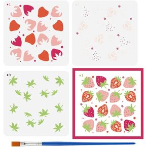 15 قطعة من استنسل رسم أنماط الريش مع فرشاة بلاستيكية مقاس 5.9 × 5.9 بوصة قابلة لإعادة الاستخدام للطيور الطائرة، قوالب رسم استنسل ريش جميلة لتزيين الجدران in Kuwait