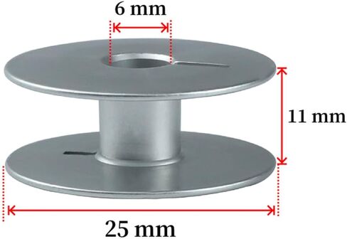 Blooy - (20 PCS) 239729 Large M Type Aluminum Bobbin Fit Typical 0302, 0303, 0318, 6-7, Jack H5, H6, Consew 146RB, JUKI DU-1181 Sewing Machines in Saudi Arabia